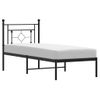 Vidaxl Estructura De Cama Con Cabecero Metal Negro 80x200 Cm