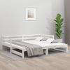 Vidaxl Sofá Cama Nido Madera Maciza De Pino Blanco 80x200 Cm