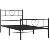 Vidaxl Estructura De Cama Con Cabecero Y Estribo Metal Negro 75x190 Cm