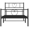 Vidaxl Estructura De Cama Con Cabecero Y Estribo Metal Negro 75x190 Cm