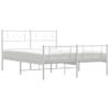 Vidaxl Estructura Cama Metal Con Cabecero Y Estribo Blanco 140x200 Cm