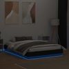 Vidaxl Estructura De Cama Con Luces Led Negro 140x190 Cm