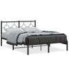 Vidaxl Estructura De Cama Con Cabecero Metal Negro 140x190 Cm