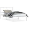 Vidaxl Estructura De Cama De Metal Con Cabecero Blanco 100x200 Cm