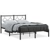 Vidaxl Estructura De Cama Con Cabecero Metal Negro 140x200 Cm