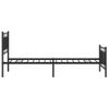 Vidaxl Estructura De Cama Con Cabecero Y Estribo Metal Negro 107x203cm