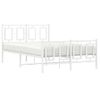 Vidaxl Estructura Cama Metal Con Cabecero Y Estribo Blanco 120x200 Cm