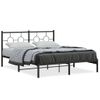 Vidaxl Estructura De Cama Con Cabecero Metal Negro 160x200 Cm