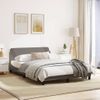 Vidaxl Estructura De Cama Con Cabecero De Tela Gris Taupe 120x200 Cm Gris Topo