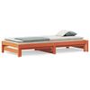 Vidaxl Sofá Cama Nido Madera Maciza De Pino Marrón Cera 90x200 Cm