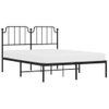 Vidaxl Estructura De Cama Con Cabecero Metal Negro 140x190 Cm