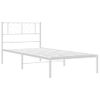 Vidaxl Estructura De Cama De Metal Con Cabecero Blanco 80x200 Cm