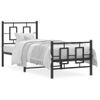 Vidaxl Estructura De Cama Con Cabecero Y Estribo Metal Negro 80x200 Cm