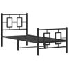 Vidaxl Estructura De Cama Con Cabecero Y Estribo Metal Negro 80x200 Cm