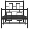 Vidaxl Estructura De Cama Con Cabecero Y Estribo Metal Negro 80x200 Cm