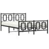 Vidaxl Estructura De Cama Cabecero Y Estribo Metal Negro 140x200 Cm