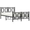 Vidaxl Estructura De Cama Cabecero Y Estribo Metal Negro 120x200 Cm