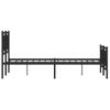 Vidaxl Estructura De Cama Cabecero Y Estribo Metal Negro 120x200 Cm