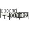 Vidaxl Estructura De Cama Cabecero Y Estribo Metal Negro 180x200 Cm