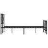 Vidaxl Estructura De Cama Cabecero Y Estribo Metal Negro 135x190 Cm