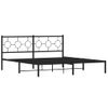 Vidaxl Estructura De Cama Con Cabecero Metal Negro 180x200 Cm