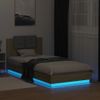 Vidaxl Estructura De Cama Cabecero Luces Led Roble Sonoma 100x200 Cm Marrón