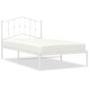 Vidaxl Estructura De Cama De Metal Con Cabecero Blanco 100x190 Cm