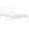 Vidaxl Estructura De Cama De Metal Con Cabecero Blanco 100x190 Cm