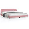 Vidaxl Estructura De Cama Con Cabecero De Terciopelo Rosa 200x200 Cm