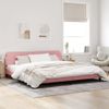 Vidaxl Estructura De Cama Con Cabecero De Terciopelo Rosa 200x200 Cm