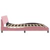 Vidaxl Estructura De Cama Con Cabecero De Terciopelo Rosa 200x200 Cm