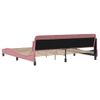 Vidaxl Estructura De Cama Con Cabecero De Terciopelo Rosa 200x200 Cm