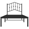 Vidaxl Estructura De Cama Con Cabecero Metal Negro 90x190 Cm