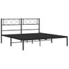 Vidaxl Estructura De Cama Con Cabecero Metal Negro 140x200 Cm