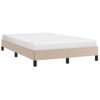 Vidaxl Estructura De Cama Cuero Sintético Color Capuchino 120x190 Cm Marrón