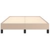 Vidaxl Estructura De Cama Cuero Sintético Color Capuchino 120x190 Cm Marrón