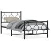 Vidaxl Estructura De Cama Con Cabecero Y Estribo Metal Negro 90x190 Cm