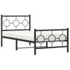 Vidaxl Estructura De Cama Con Cabecero Y Estribo Metal Negro 90x190 Cm