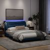 Vidaxl Estructura De Cama Con Luces Led Tela Azul 140x190 Cm