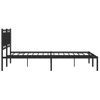 Vidaxl Estructura De Cama Con Cabecero Metal Negro 180x200 Cm