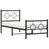 Vidaxl Estructura De Cama Con Cabecero Y Estribo Metal Negro 75x190 Cm