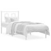 Vidaxl Estructura De Cama De Metal Con Cabecero Blanco 75x190 Cm