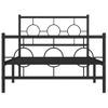 Vidaxl Estructura De Cama Con Cabecero Y Estribo Metal Negro 100x190cm