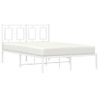 Vidaxl Estructura De Cama De Metal Con Cabecero Blanca 120x190 Cm