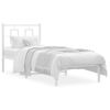 Vidaxl Estructura De Cama De Metal Con Cabecero Blanco 80x200 Cm