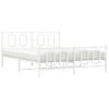 Vidaxl Estructura Cama Metal Con Cabecero Y Estribo Blanco 160x200 Cm