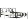 Vidaxl Estructura De Cama Cabecero Y Estribo Metal Negro 150x200 Cm