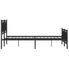 Vidaxl Estructura De Cama Cabecero Y Estribo Metal Negro 150x200 Cm