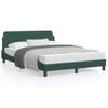 Vidaxl Estructura Cama Con Cabecero Terciopelo Verde Oscuro 140x200 Cm