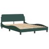 Vidaxl Estructura Cama Con Cabecero Terciopelo Verde Oscuro 140x200 Cm